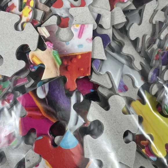 Buffalo Puzzle 300 Coffee And Donuts Vivid Large Pieces USA Gift Colorful Fun - Picture 5 of 5